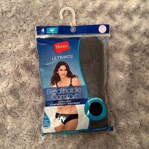 Hanes Ultimate Breathable Comfort Hipsters 4 Pairs Size 6/M